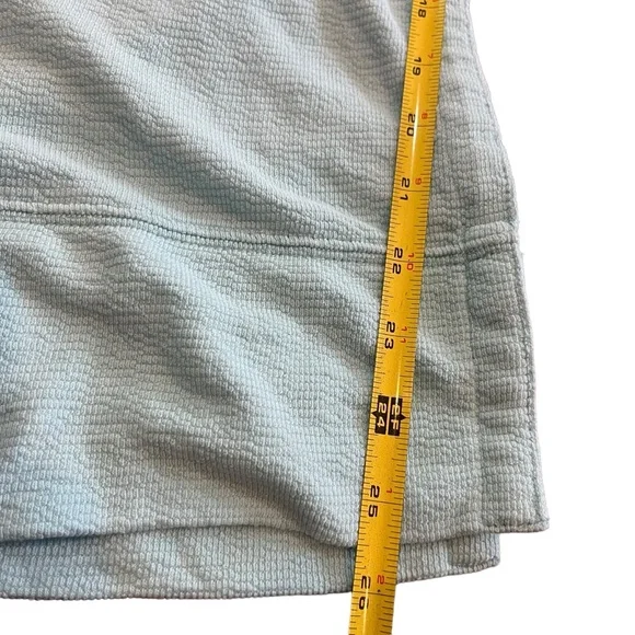 AERIE Medium Light Blue Textured Crew Neck Pullover Relaxed Oversized‎ Top - Picture 5 of 11